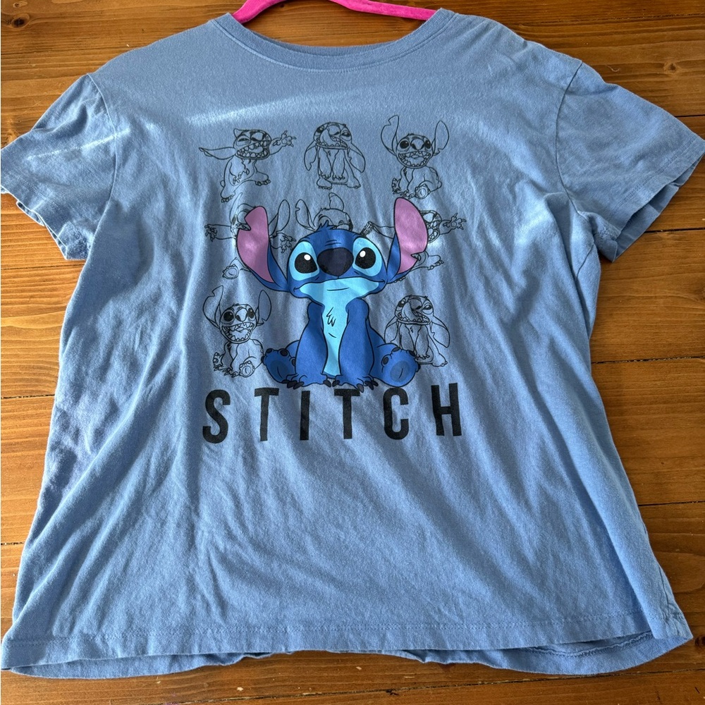 Disney Stitch Blue‎ Short Sleeve Tee